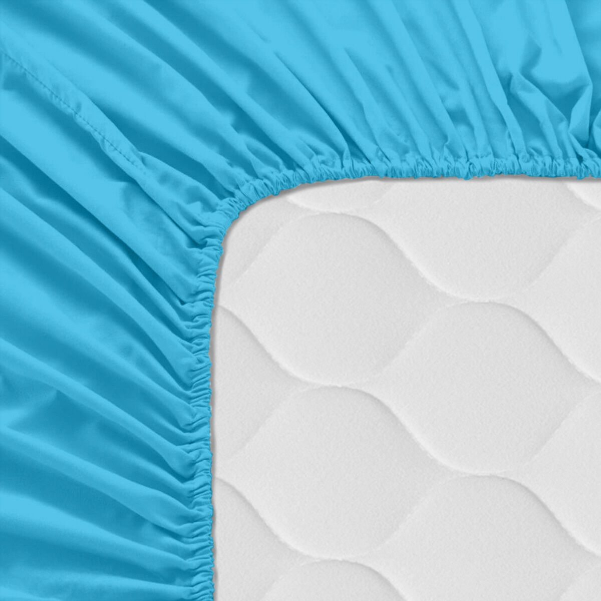 Underlakan HappyFriday BASIC KIDS Turkos 105 x 200 x 32 cm